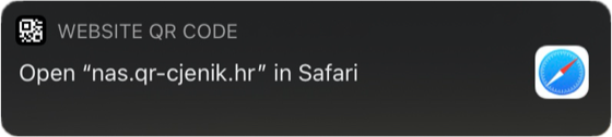 iOS QR notification